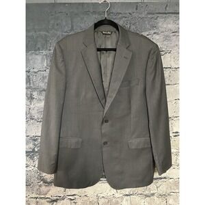 Black Saks Fifth Avenue Blazer Mens 42R‎ Ermenegildo Zegna Wool Silk Old Money